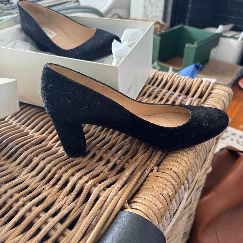 New in Box - L.K. Bennett Sersha Suede Heels in Black (Size 36)